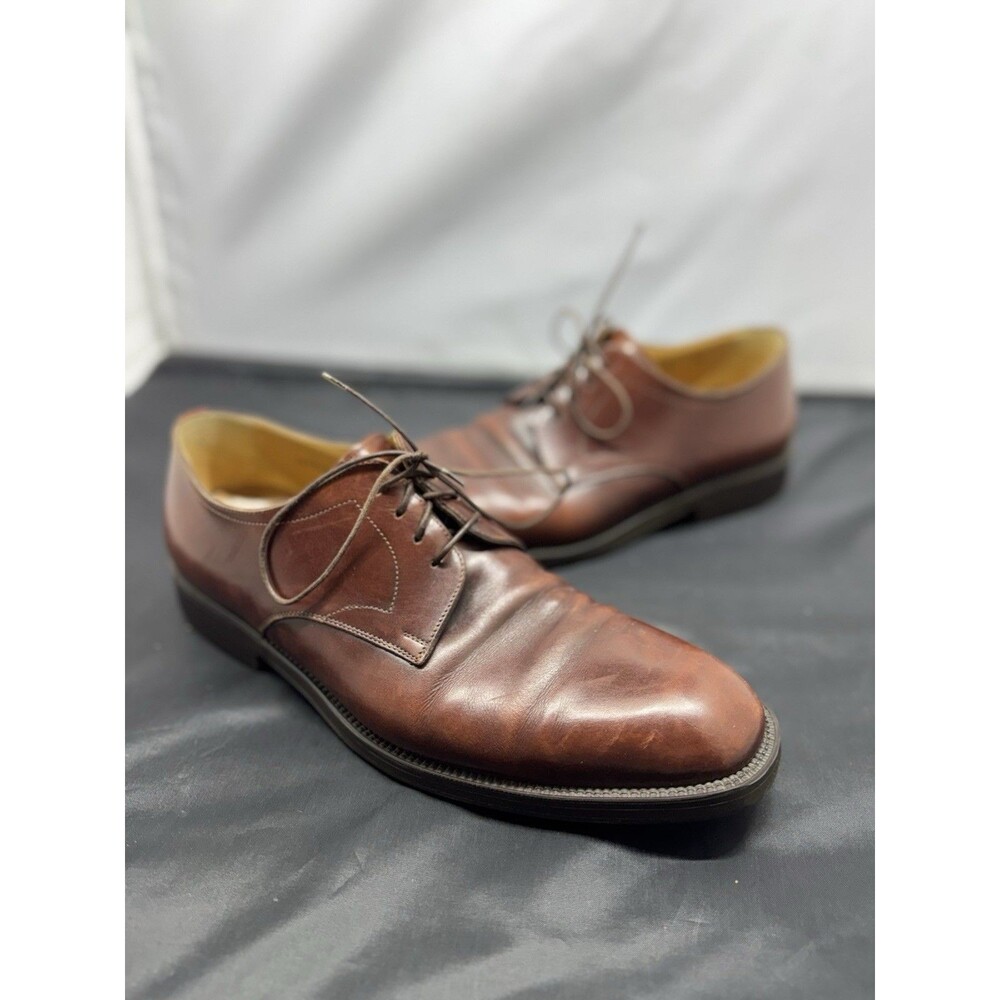 Santoni Men’s Cap Toe Oxford Dress Shoes Brown US 10 Style 101242 Gently Worn